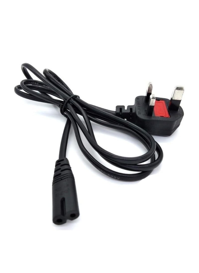 ECVV - ECVV [1.2-Meter/ 4-Feet] UK Power Cord, Power Cord Cable 2 Pin with Fuse | 1.2 Meters - Image 1