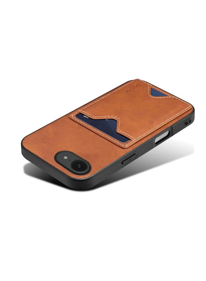 دينيور جراب لهاتف iPhone 16e D06 غطاء خلفي من البولي يوريثان مع حامل للبطاقات - Image 5