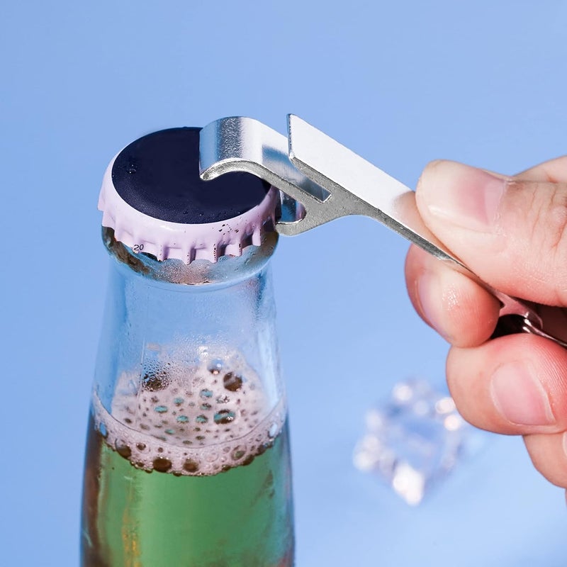 cnomg 16 pcs Metal Bottle Opener, Split Key Ring Chain Keychain Bulk Aluminum Pocket Claw Bar Soda Beverage Beer Bottle Opener (Sliver) - Image 3