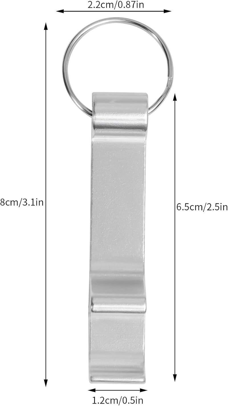 cnomg 16 pcs Metal Bottle Opener, Split Key Ring Chain Keychain Bulk Aluminum Pocket Claw Bar Soda Beverage Beer Bottle Opener (Sliver) - Image 2
