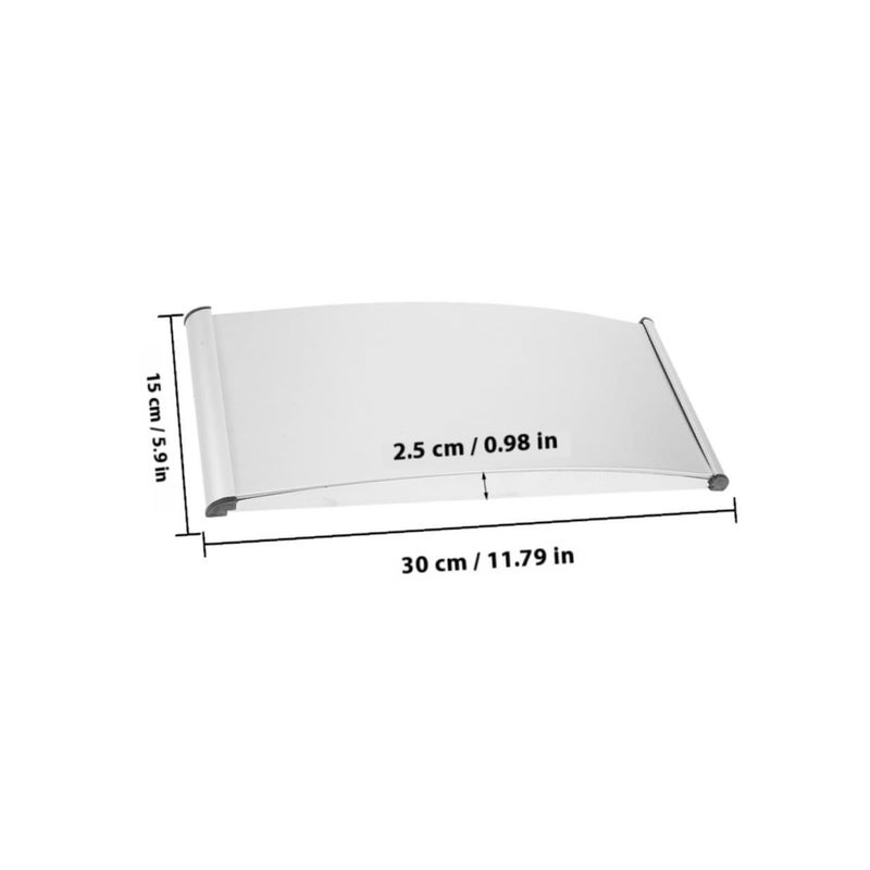 Aluminum Alloy Blank Door Name Plate Triangular Curved Slot Sign 15x30cm Wall Mounted Indoor Office Use - Image 3