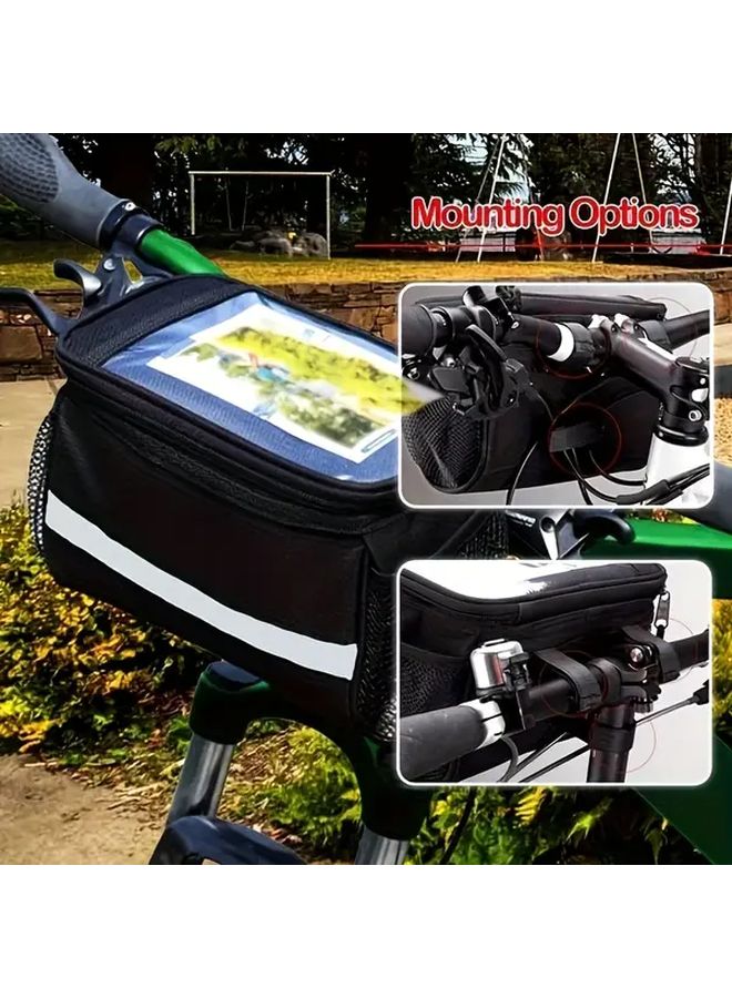 Black Waterproof Bike Rear Bag Mountain Bike Storage Rack Cycling Accessory - Image 1