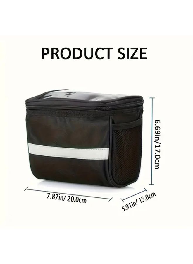 Black Waterproof Bike Rear Bag Mountain Bike Storage Rack Cycling Accessory - Image 2