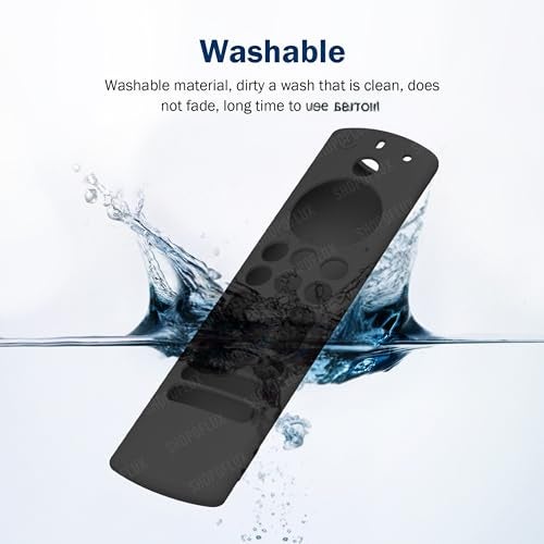 SHOPOFLUX Silicone Tv Remote Cover Compatible with Amazon Basics Smart LED TV Remote Protective Cover (Black) - Image 5