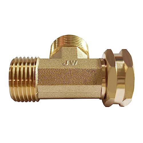 Joywayus Brass Swivel Pipe Fitting Tee - 3-Way Adapter, 3/4" GHT Female Male Male - Image 5
