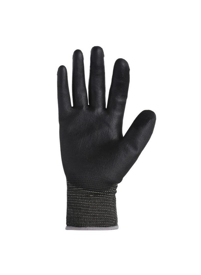 Karam Karam HS22 Safety Gloves for Mechanical Risk | Safety Work Gloves with Black Liner with Black PU Coating | Multipurpose Use | Cut Resistant | Abrasion, Tear & Puncture Resistant | Size-M | PACK OF 3  - Image 4