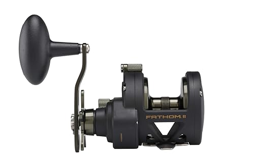 PENN Fathom II Star Drag Reel, Size 25 Fishing Reel, Right Handle Position, Gear Ratio 4.8:1, Black Gold - Image 3