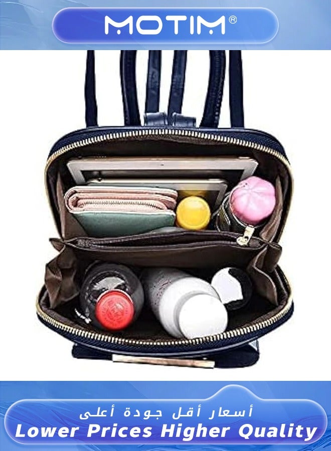 موتيم حقيبة ظهر جلدية حقيبة ظهر مدرسية نسائية حقيبة سفر للسيدات حقيبة أزياء نهارية عادية للسيدات - Image 4