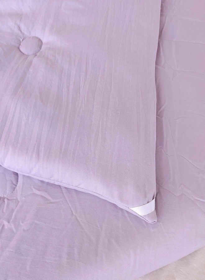 SDIII 3PCS Purple Twin Comforter Set with 2 Pillowcases, Brushed Microfiber Lavender Purple Comforter Twin Lightweight, Bedding Set All Season - Image 4