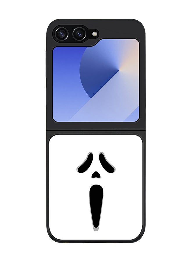 Stylizedd Rugged Black edge case for Samsung Galaxy Z Flip7 FE, Slim fit Soft Case Flexible Rubber Edges Anti Drop TPU Gel Thin Cover -  Scream - Image 1