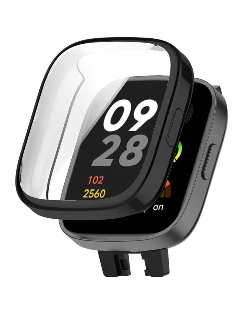 TPU Full Protective Case Cover Compatible with Redmi Watch 3 Smartwatch (Black) - Image 1