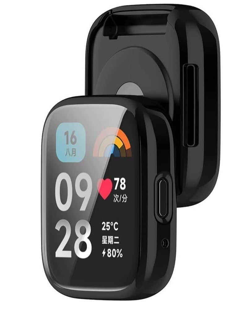 TPU Full Protective Case Cover Compatible with Redmi Watch 3 Smartwatch (Black) - Image 2