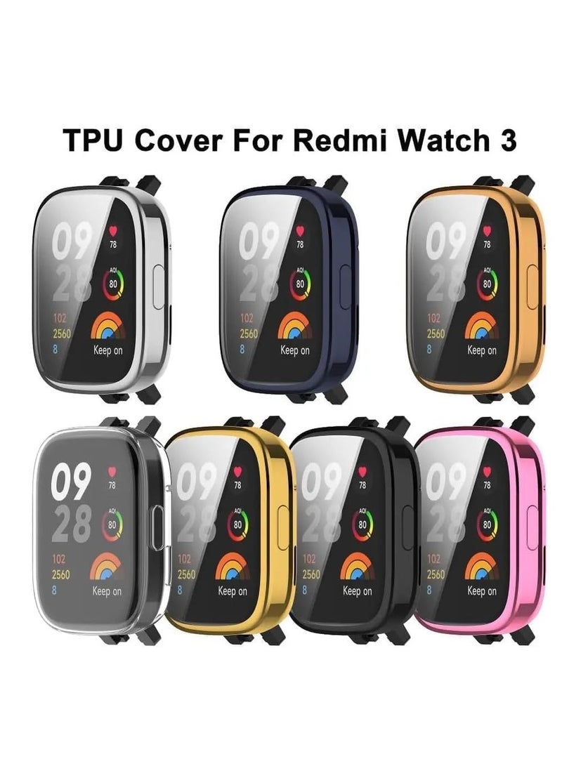 TPU Full Protective Case Cover Compatible with Redmi Watch 3 Smartwatch (Black) - Image 3