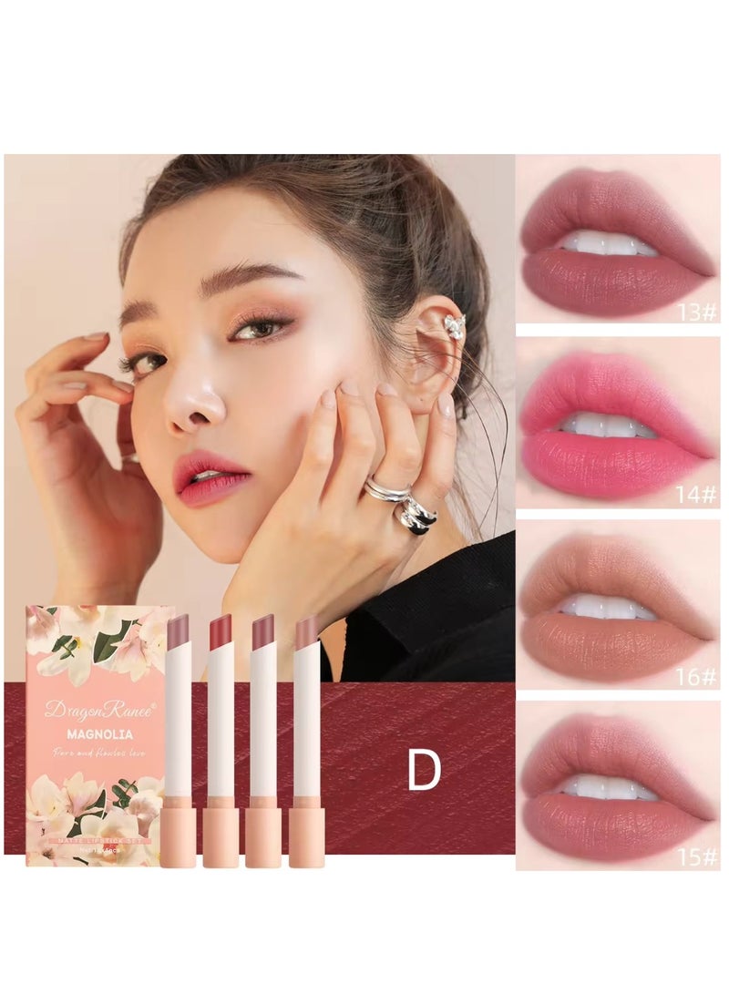 Dragon Ranee 4Pcs Matte Lipstick Set Moisture Lip Glossy Waterproof Long Lasting Lip liner Set Lipstick for Women Makeup  - Image 2