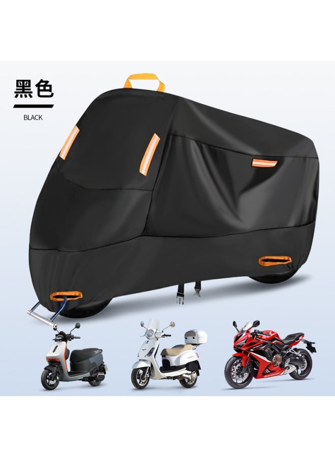Motorcycle Cover Sun Protection And Rain Protection Cover Silver-coated 210d Electric Vehicle Clothing Bicycle Dustproof Sunshade