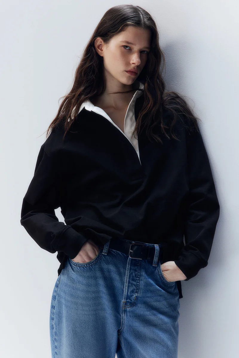 H&M Embroidery-detail polo shirt