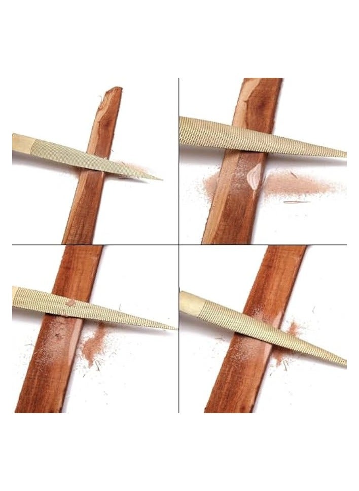 PROMASS Gold Wood Rasp 2-Piece Set, 8-Inch And 10-Inch Woodworking Files, Hardwood Files, Woodworking Sanding Tools, Carbon Steel Files With Rubber Handles, Tapered Files For Wood - Image 2