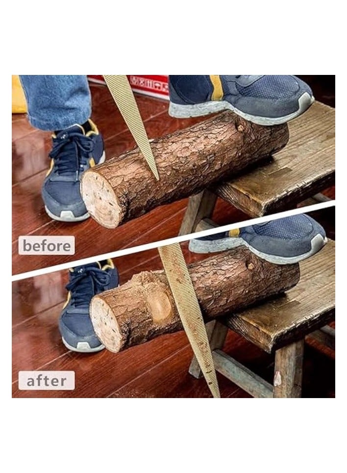 PROMASS Gold Wood Rasp 2-Piece Set, 8-Inch And 10-Inch Woodworking Files, Hardwood Files, Woodworking Sanding Tools, Carbon Steel Files With Rubber Handles, Tapered Files For Wood - Image 5