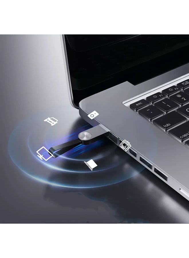 USB 3.1 Flash Drive 64GB Blue Metal Portable High Speed Memory Stick for PC Laptop Car - Image 3