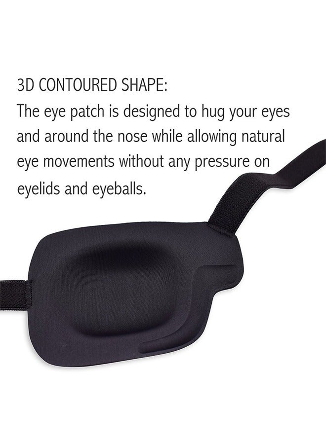 Genérico 3D Adult Eye Mask, Adjustable Monocular Cover Eye Shield Black Stereoscopic Amblyopia One-eye Dragon Eye Mask Right Eye - Image 4