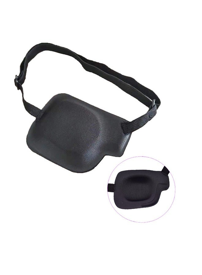 Genérico 3D Adult Eye Mask, Adjustable Monocular Cover Eye Shield Black Stereoscopic Amblyopia One-eye Dragon Eye Mask Right Eye - Image 5