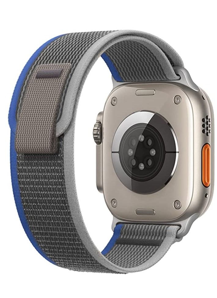 Rabos Trail Loop Compatible with Apple Watch Band 49mm 45mm 44mm 42mm 41mm 40mm 38mm, Nylon Weave Sport Loop Men Women Adjustable Pull Tab Strap for Apple Watch Ultra iWatch Series 8 7 6 5 4 3 2 1 SE  - Image 1