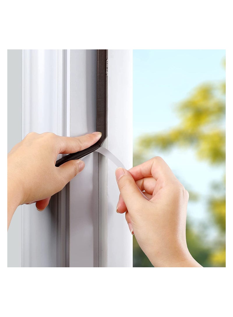 Premium Self-Adhesive V Shape PU Foam Weather Stripping Seal for Doors & Windows - 19.7ft Long, Brown, Ideal for Insulation & Soundproofing, Anti-Collision Solution - Image 2