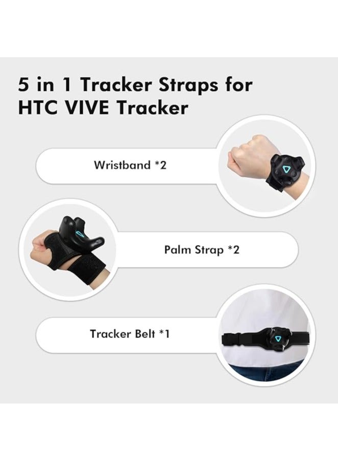 AMVR 5-Piece VR Full Body Tracking Strap for HTC Vive Tracker 3.0 - Adjustable Motion Capture Tracking Strap (1 Body Tracking Strap + 2 Palm Strap + 2 Foot Bands, excluding Vive Tracker) - Image 2