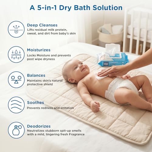 Mee Mee Wet Wipes for Baby Skin with Aloe Vera Paraben Free, Fragrance Free, pH Balanced, Dermatologically Safe, Baby Wipes Combo, 72 Wipes/Pack With Lid (Pack of 4 Wet Wipes) - Image 3
