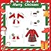 BEIREG Christmas Elf Doll Clothes Set Santa Bathrobe Plaid Dress Sleeping Bag Hammock Apron Boots Accessories for Girls Boys - Image 4