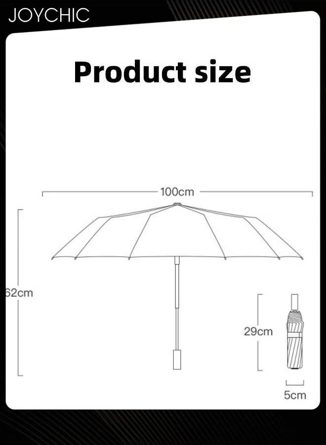 Joychic Retro Fashion Strong 16 Ribs UV Protection Sun Umbrella Black/Green - Image 5