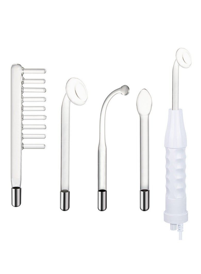 Captaintech Portable Electrode High Frequency Facial Machine White/Silver - Image 1