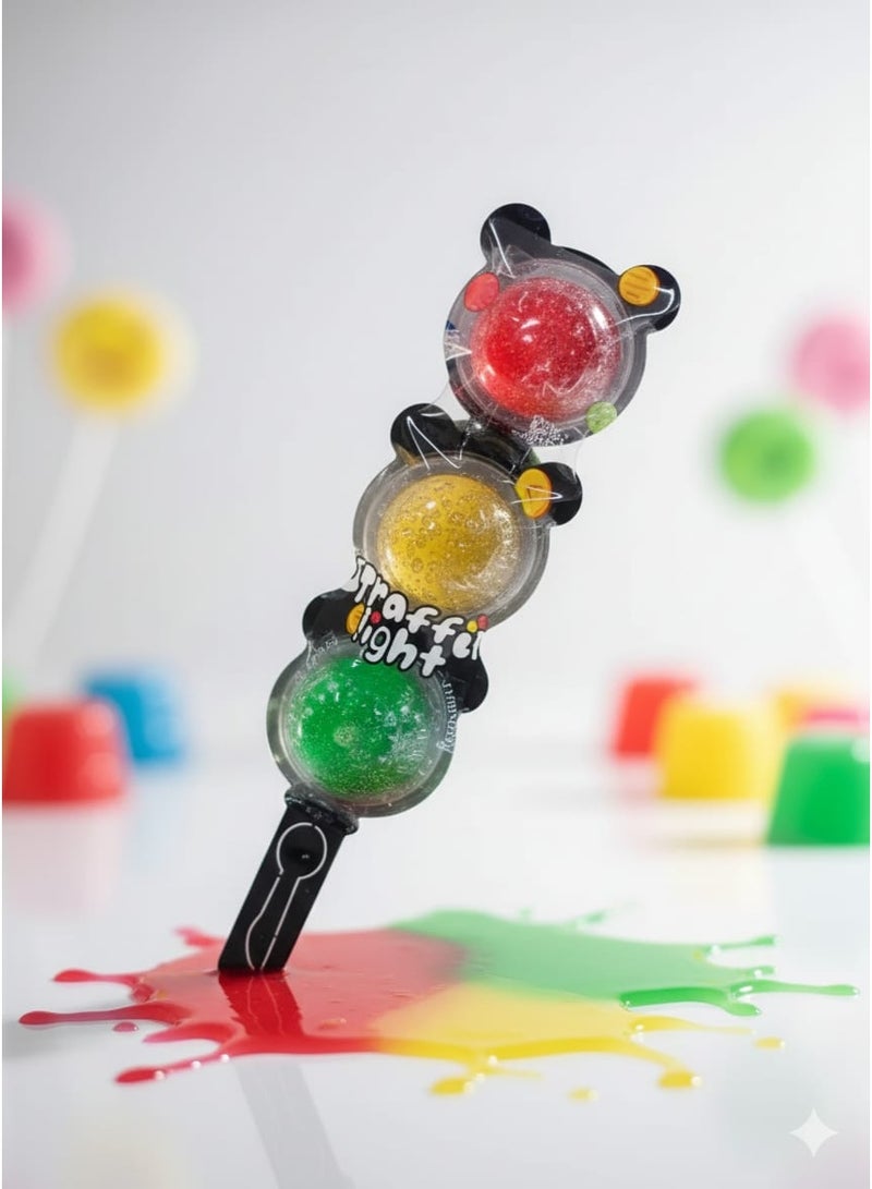 ترفيك جيلي ترام المرور بثلاث نكهات – جيلي للأطفال بشكل إشارة مرور - Image 2