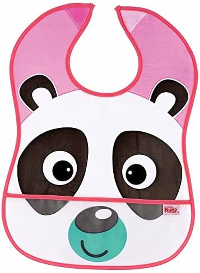 Nuby Waterproof Easy To Clean Bibs For Babies And Toddlers 6Months Plus Piece Of 1 Pink - Image 2
