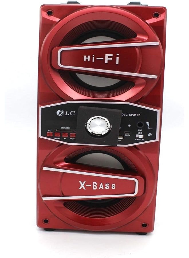 دي إل سي  مكبر صوت لاسلكي محمول مزود بتقنية البلوتوث وراديو FM ومشغل MP3 وبطاقة SD وUSB - Image 2