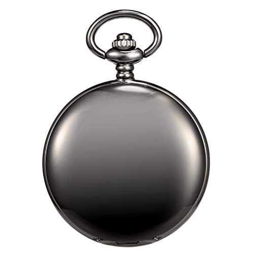 TREEWETO Mens Mechanical Pocket Watch Antique Dream Dragon Skeleton Silver Tone Double Open Case with China & Box Gift for Man Woman - Image 5