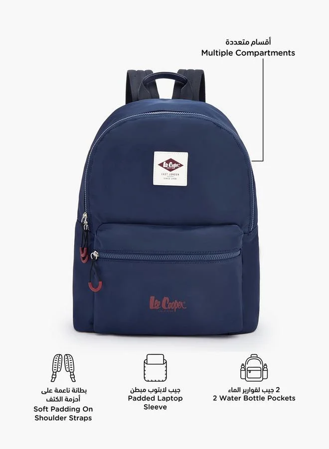 Lee Cooper Solid School Backpack With Adjustable Shoulder Straps - 33x16x42 CM