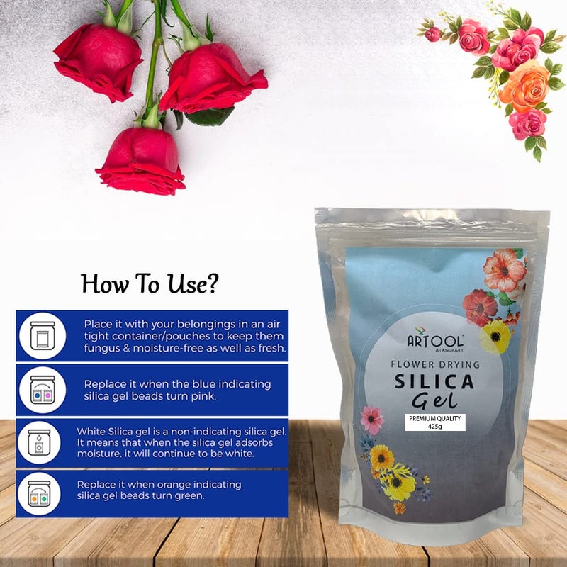 Artool ARTOOL D70 Silica Gel Flower Drying Powder DIY Flower Drying Powder Silica Gel for Preservative Flowers 425gm  - Image 2
