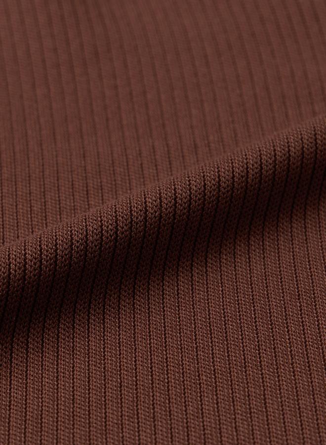 The Souled Store Men Rust Oversized Ribbed Knit Vest - Image 5