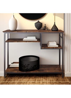 AGD Side Entrance Table for Living Room Office Home , Console Table with 4 Layer Storage Shelves 120*30*90cm  - Image 2