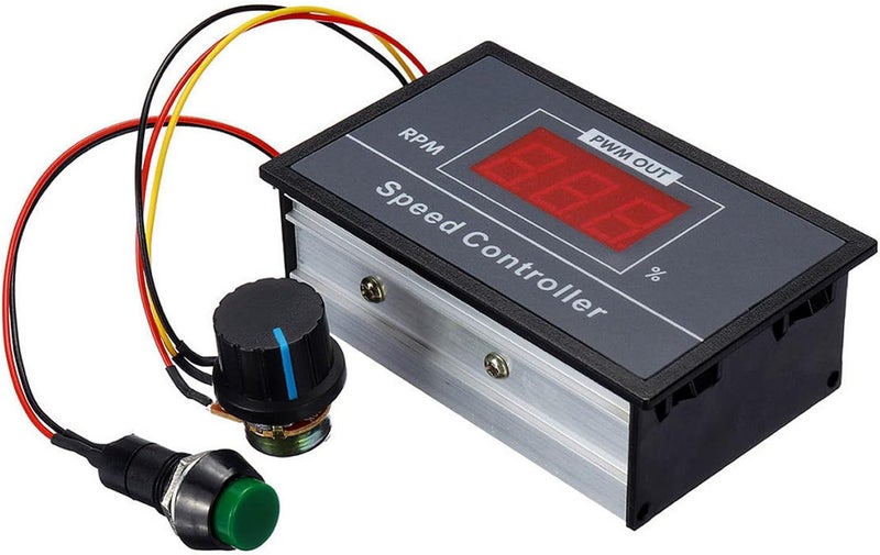 فلاين PMW 6-60V 12V 24V 36V 48V 30A PWM وحدة تحكم سرعة محرك DC، محكم سرعة قابل للتعديل بدون درجات، مفتاح سرعة متغير، لوحة دائرة تحكم LED مع شاشة عرض، مفتاح بدء وإيقاف - Image 1