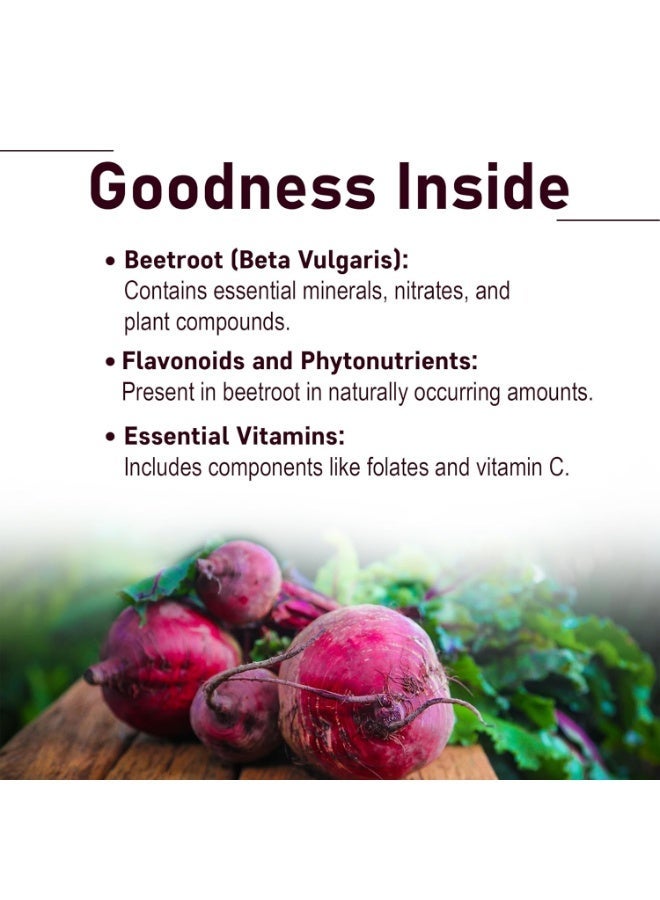 mi nature Beetroot Tablets (Beta vulgaris) | 500mg X 90 Tablets, 45 Day supply - Image 2