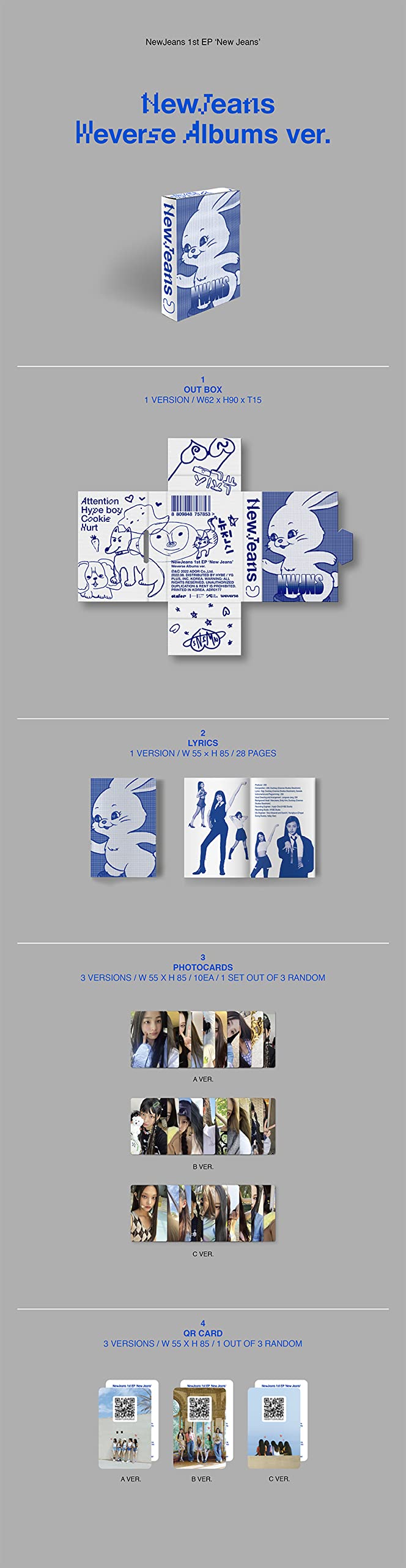 dreamus NewJeans - 1st EP 'New Jeans' album [Weverse Albums ver.] - Image 5