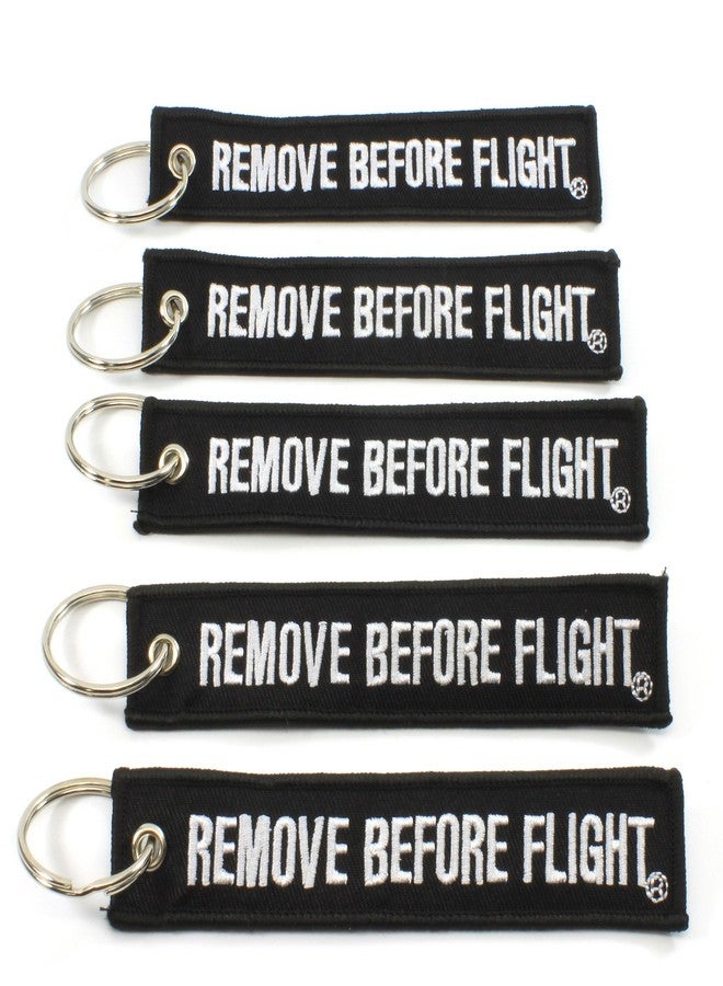 روتاري13بي1 سلسلة مفاتيح Rotary13B1 Remove Before Flight - أسود - عبوة من 5 قطع - Image 1