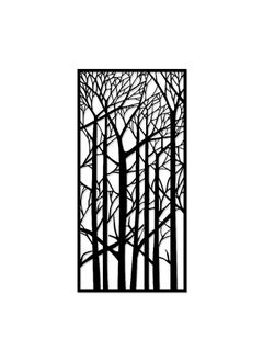 Home Gallery Decorative Forest trees in winter wooden wall Art 40X80 cm  - Image 2