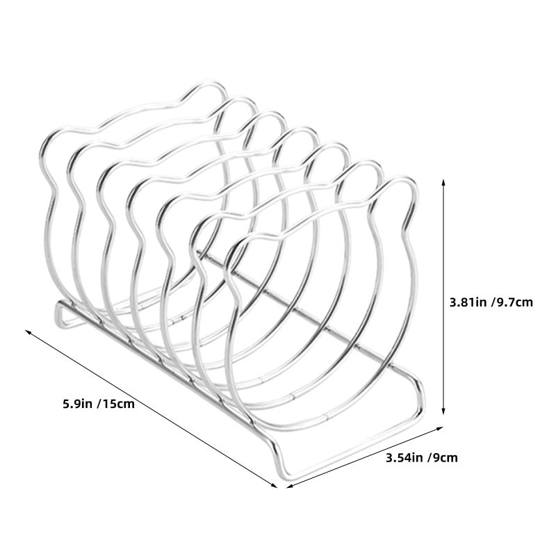 Toast Rack Countertop: Small Toast Holder Rack | 6 Slices Bread Stand | Reusable Stainless Steel Loaf Stand for Kitchen Tabletop - Image 5