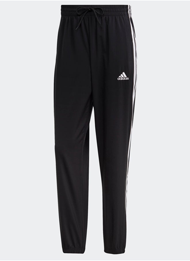 Adidas - Aeroready Essentials Elastic Cuff Woven 3-Stripes Tracksuit Bottoms - Image 1