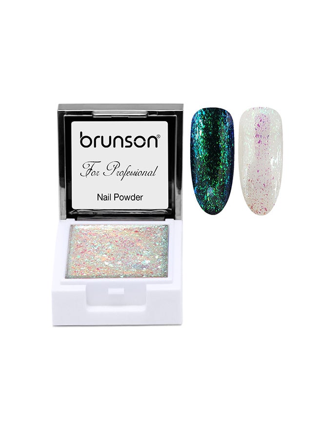 brunson Nail Art Powder UV Gel Powder Aurora Painting Square Liquid Powder Solid Pigment WF12
