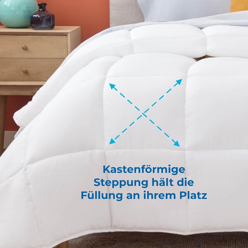 Linenspa 4 Seasons Microfibre Duvet - All Season Duvet - Ultra Soft - 135 x 200 cm, White - Image 3