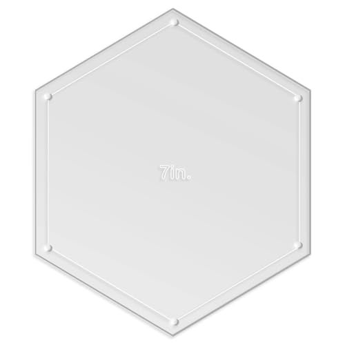 LaserThing Hexagon Quilting Template Set - 7" with 1/4" Seam Allowance - Durable Acrylic Templates for Quilting, Patchwork, Crafting, & Sewing Projects - Clear Templates for Accurate Designing - Image 2